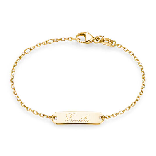 Taufband Modern in 14K Gelbgold, 14cm