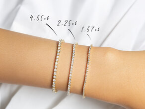 Tennisarmband Clean in 9K Weißgold mit Diamant 1.46ct G/SI, 16,5cm