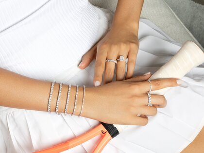 Tennisarmband Clean in 9K Gelbgold mit Labordiamanten 1.46ct G/SI, 16,5cm