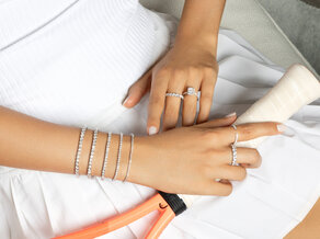 Tennisarmband Clean in 9K Weißgold mit Diamant 1.46ct G/SI, 16,5cm