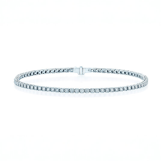 Tennisarmband Clean in 9K Weißgold mit Diamant 1.46ct G/SI, 16,5cm