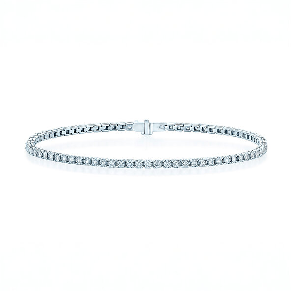 Tennisarmband Clean in 9K Weißgold mit Diamant 1.46ct G/SI, 16,5cm