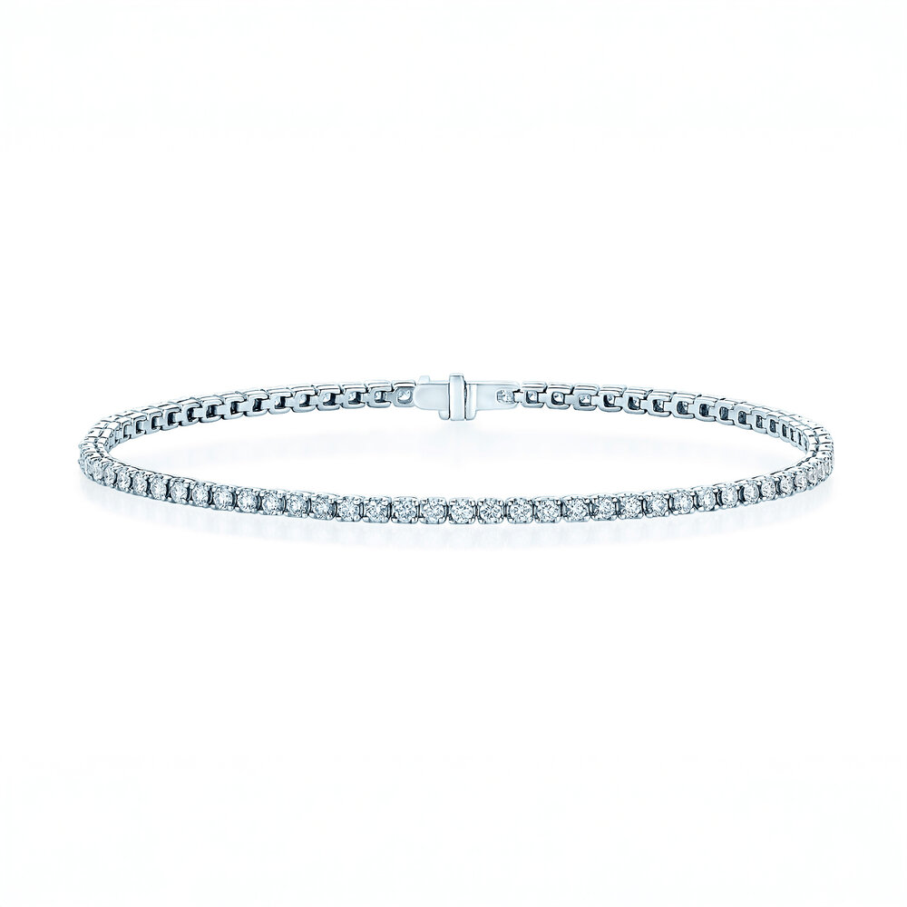 Tennisarmband Clean in 9K Weißgold mit Diamant 1.46ct G/SI, 16,5cm