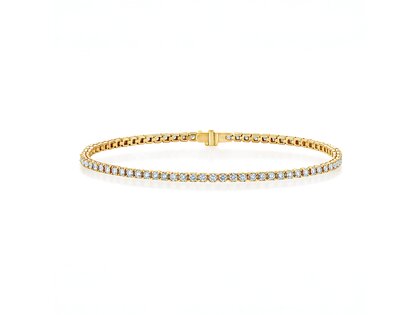 Tennisarmband Clean in 9K Gelbgold mit Labordiamanten 1.46ct G/SI, 16,5cm