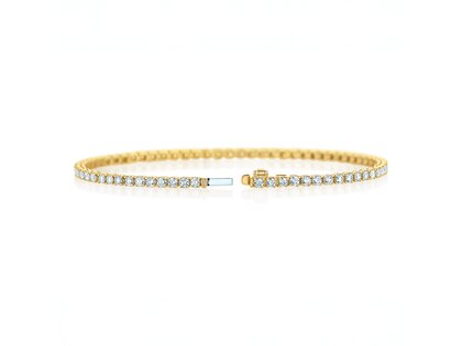 Tennisarmband Clean in 14K Gelbgold mit Labordiamanten 1.46ct G/SI, 16,5cm