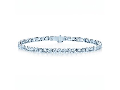 Tennisarmband Clean in 18K Weißgold mit Labordiamanten 4.73ct G/SI, 16,5cm