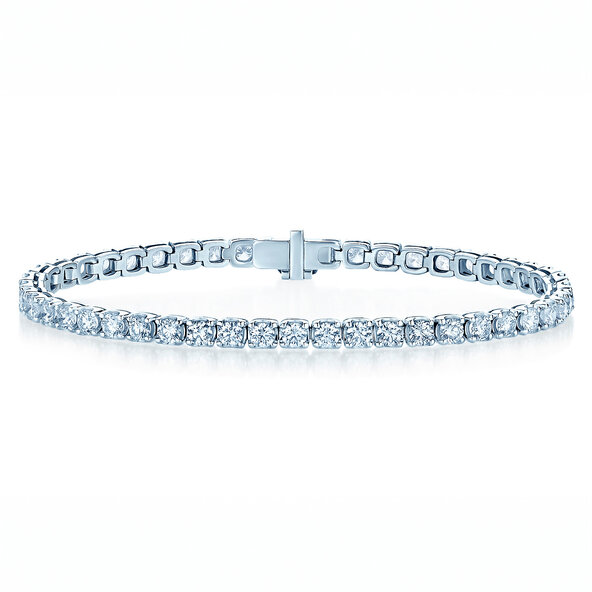 Tennisarmband Clean in 18K Weißgold mit Labordiamanten 4.73ct G/SI, 16,5cm