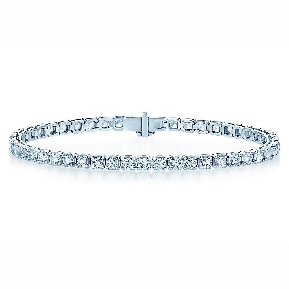 Tennisarmband Clean in 14K Weißgold mit Diamant 4.73ct G/SI, 16,5cm