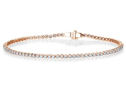Tennisarmband in 18K Roségold, 16cm