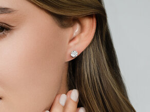 Ohrstecker Classic in 14K Weißgold mit Diamanten 2,00ct GSI G/SI