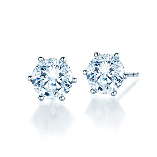 Ohrstecker Classic in 14K Weißgold mit Diamanten 1,50ct G/SI
