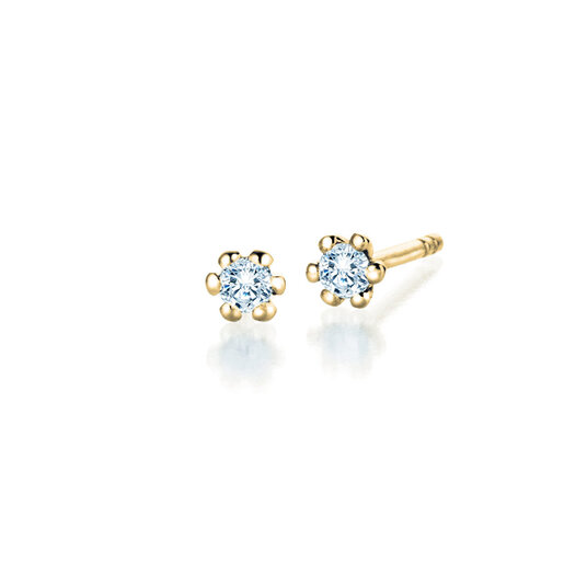 Ohrstecker Classic in 14K Gelbgold mit Diamanten 0,10ct GSI G/SI