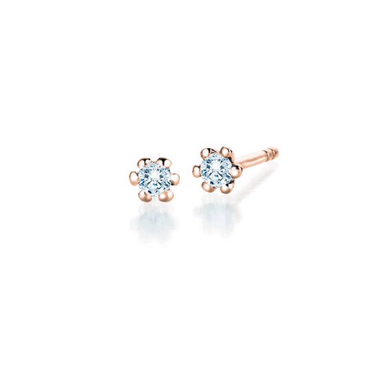 Ohrstecker Classic in 18K Roségold mit Diamanten 0,10ct GSI G/SI