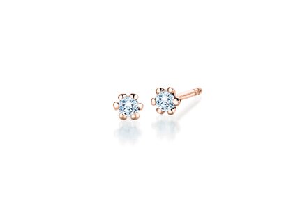 Ohrstecker Classic in 18K Roségold mit Diamanten 0,10ct GSI G/SI