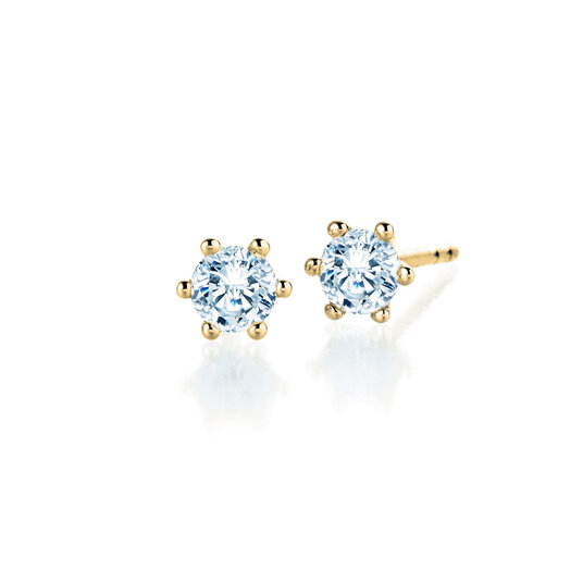 Ohrstecker Classic in 14K Gelbgold mit Diamanten 0,60ct G/SI