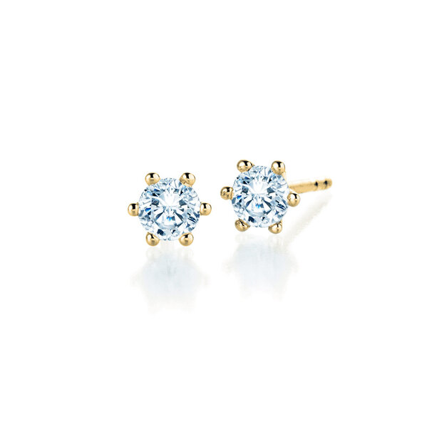 Ohrstecker Classic in 14K Gelbgold mit Diamanten 0,60ct G/SI