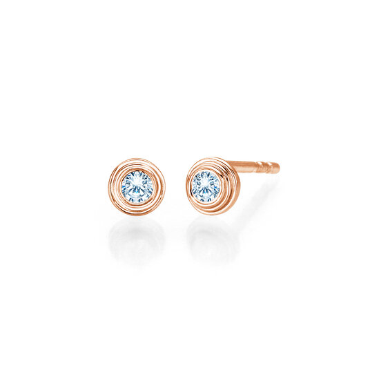 Ohrstecker Diamond Bowl Labordiamant in 18K Roségold mit Labordiamanten 0,30ct E/VS