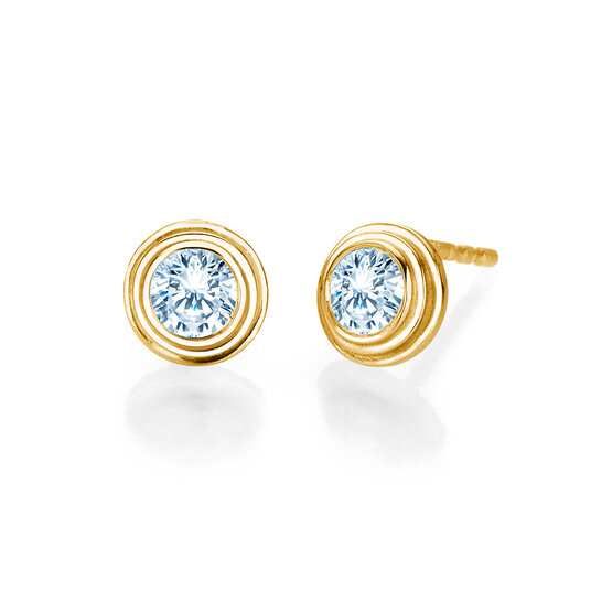 Ohrstecker Diamond Bowl Labordiamant in 14K Gelbgold mit Labordiamanten 0,50ct E/VS