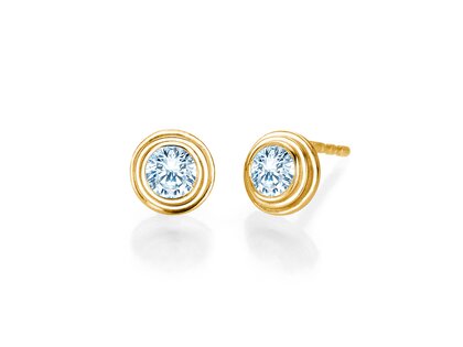 Ohrstecker Diamond Bowl Labordiamant in 14K Gelbgold mit Labordiamanten 0,50ct E/VS