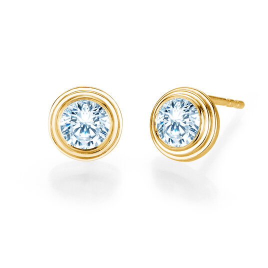 Ohrstecker Diamond Bowl Labordiamant in 14K Gelbgold mit Labordiamanten 1,00ct E/VS