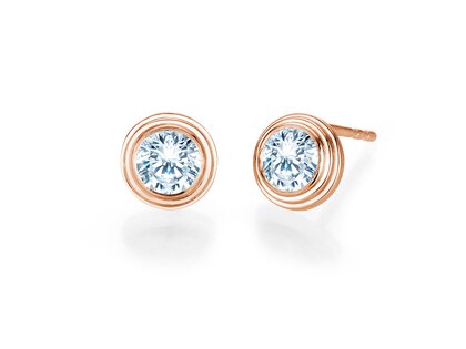 Ohrstecker Diamond Bowl Labordiamant in 18K Roségold mit Labordiamanten 0,50ct E/VS