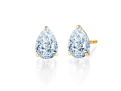 Ohrstecker Diamond Drop Labordiamant in 9K Gelbgold mit Labordiamanten 0,30ct E/VS