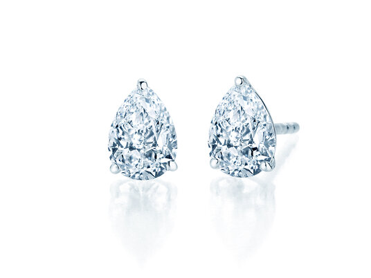 Ohrstecker Diamond Drop Labordiamant in Silber 925/- mit Labordiamanten 0,30ct E/VS
