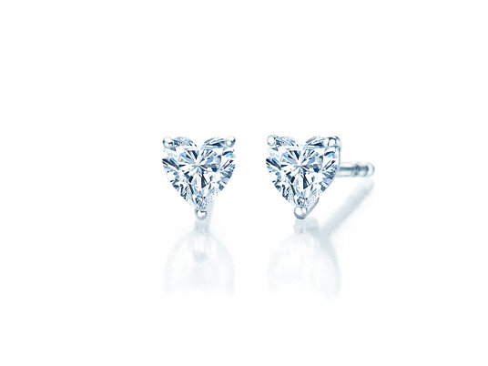 Ohrstecker Diamond Heart in 14K Weißgold mit Diamanten 0,80ct G/SI