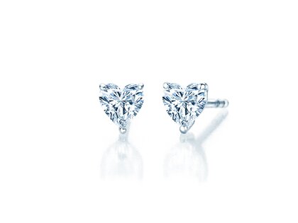 Ohrstecker Diamond Heart in 14K Weißgold mit Diamanten 0,80ct G/SI