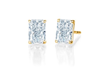 Ohrstecker Diamond Radiant in 14K Gelbgold mit Diamanten 0,30ct G/SI
