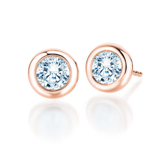 Ohrstecker Eternal in 14K Roségold mit Diamanten 1,00ct GSI G/SI