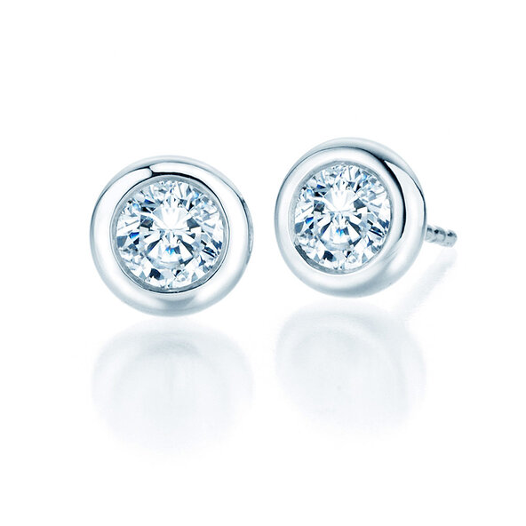 Ohrstecker Eternal in 14K Weißgold mit Diamanten 1,00ct GSI G/SI