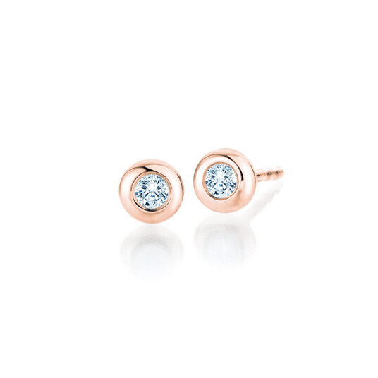 Ohrstecker Eternal in 14K Roségold mit Diamanten 0,15ct GSI G/SI