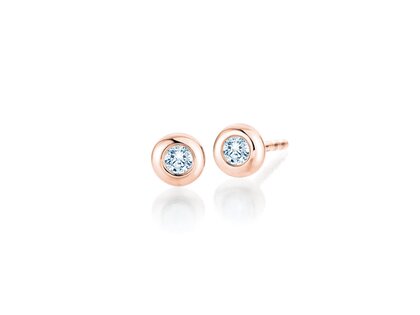 Ohrstecker Eternal in 14K Roségold mit Diamanten 0,15ct GSI G/SI