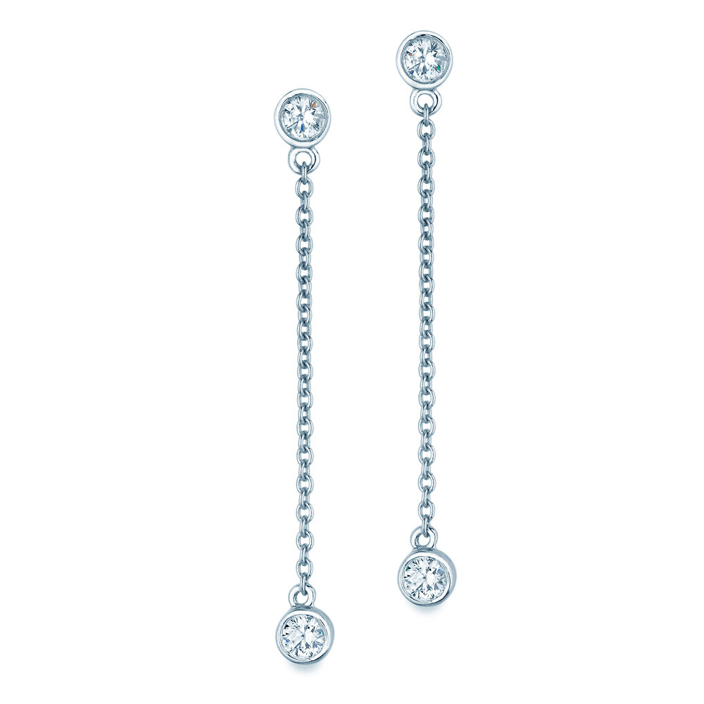 Ohrstecker Leon in 18K Weißgold mit Diamanten 0,80ct G/SI