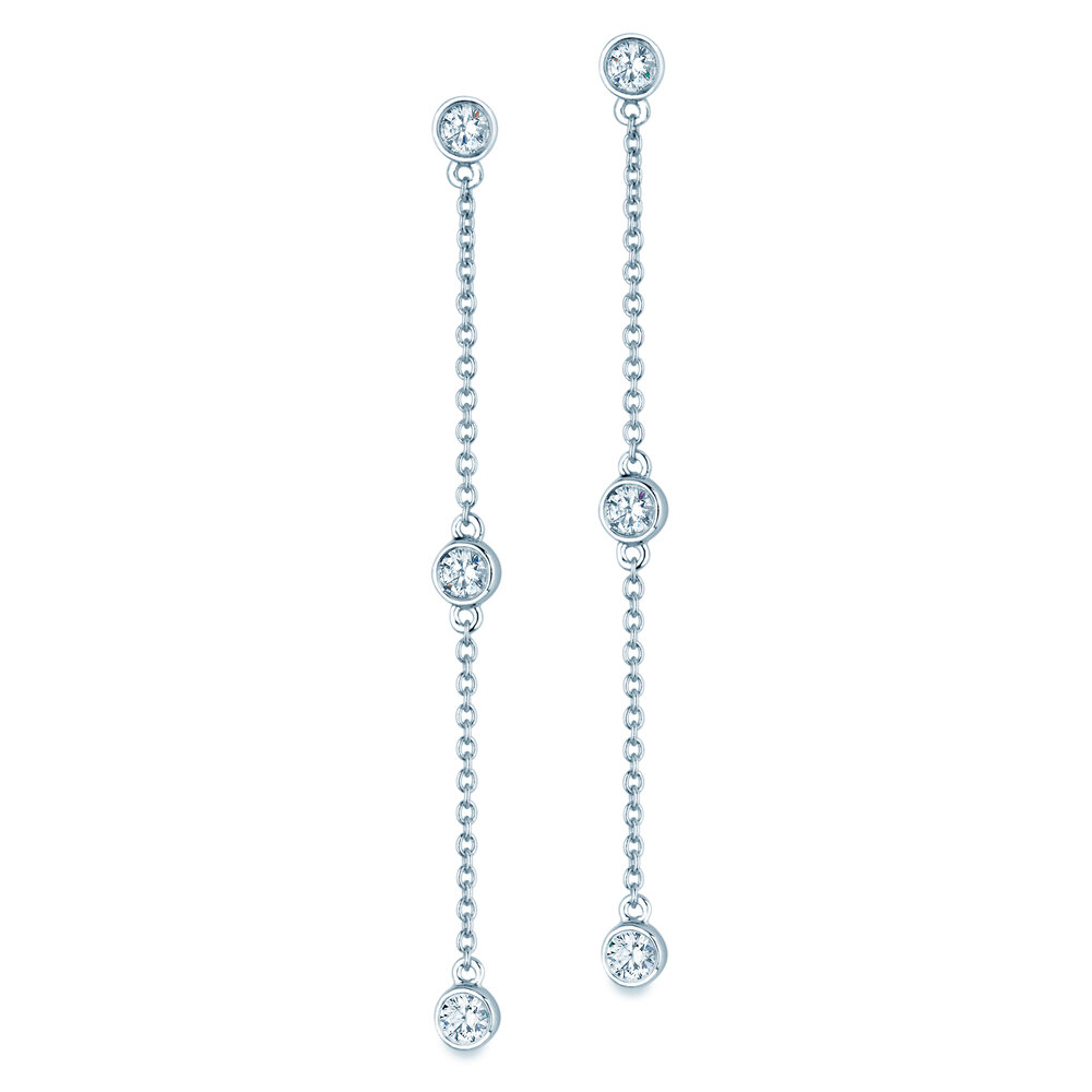 Ohrstecker Leon Labordiamant in 14K Weißgold mit Labordiamanten 1,20ct E/VS