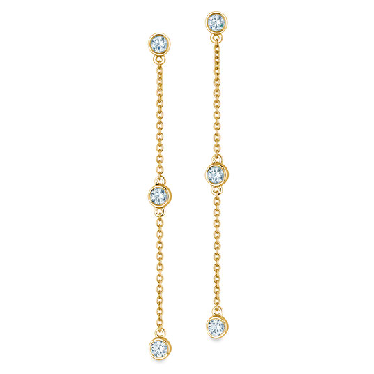 Ohrstecker Leon in 14K Gelbgold mit Diamanten 0,18ct G/SI
