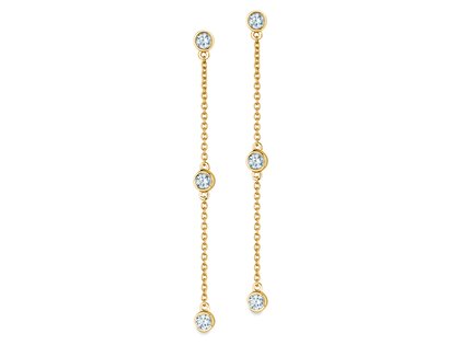 Ohrstecker Leon in 14K Gelbgold mit Diamanten 0,18ct G/SI