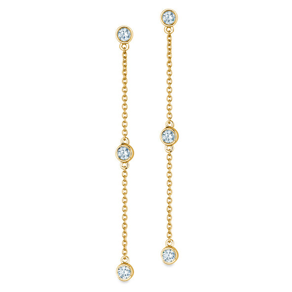 Ohrstecker Leon in 14K Gelbgold mit Diamanten 0,18ct G/SI