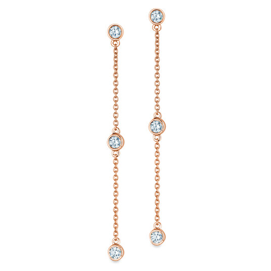 Ohrstecker Leon in 14K Roségold mit Diamanten 0,30ct G/SI