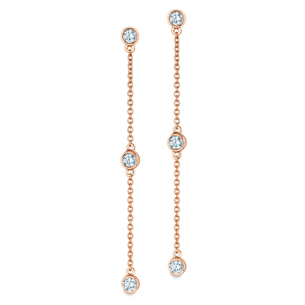 Ohrstecker Leon Labordiamant in 18K Roségold mit Labordiamanten 0,48ct E/VS