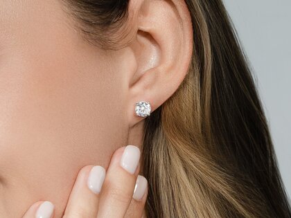 Ohrstecker Modern in 14K Gelbgold mit Diamanten 2,00ct GSI G/SI