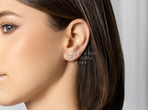 Ohrstecker Modern in 14K Roségold mit Diamanten 0,40ct GSI G/SI