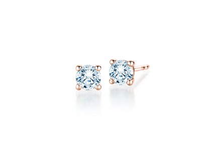 Ohrstecker Modern in 14K Roségold mit Diamanten 0,40ct GSI G/SI