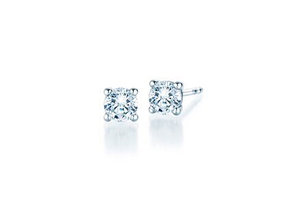 Ohrstecker Modern in 14K Weißgold mit Diamanten 0,40ct GSI G/SI