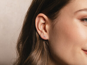 Ohrstecker Modern in 14K Roségold mit Diamanten 0,40ct GSI G/SI