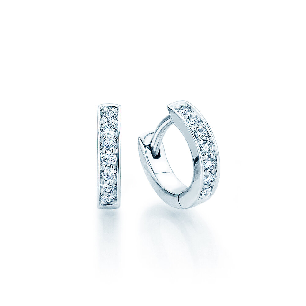 Creolen Alliance in Platin 950/- mit Diamanten 0,24ct G/SI