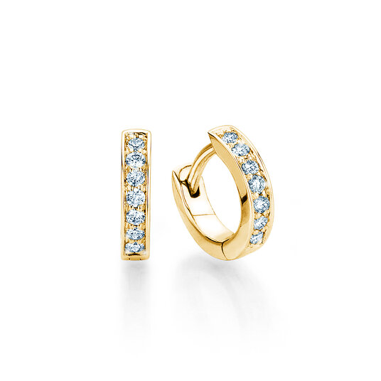 Creolen Alliance in 14K Gelbgold mit Diamanten 0,14ct GSI G/SI
