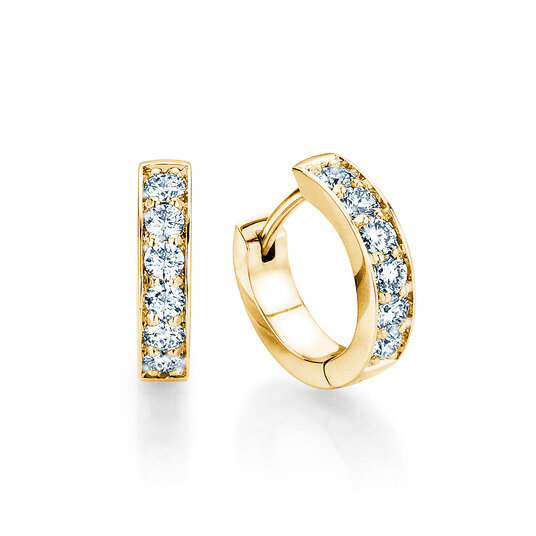 Creolen Alliance in 18K Gelbgold mit Diamanten 0,36ct GSI G/SI