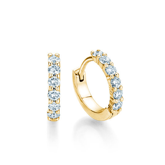 Creolen Dawn in 18K Gelbgold mit Diamanten 0,36ct GSI G/SI